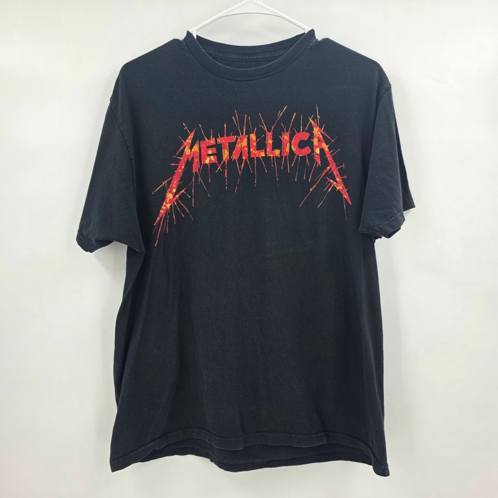 METALLICA BLIND SKULL SHIRT MENS LARGE BLACK RED GRAPHIC BAND ROCK MUSIC DOUBLE - Picture 3 of 11